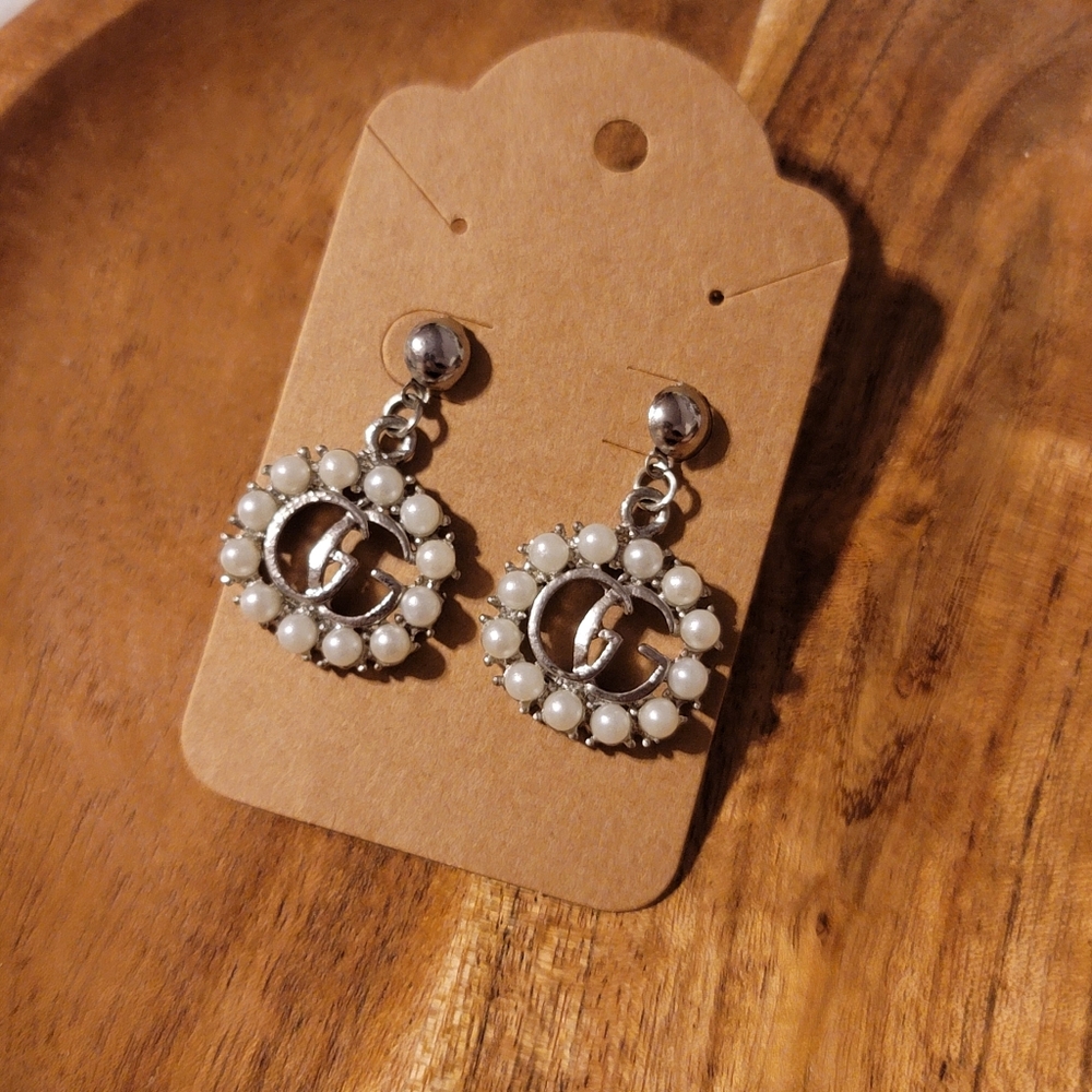 Silver stud earrings